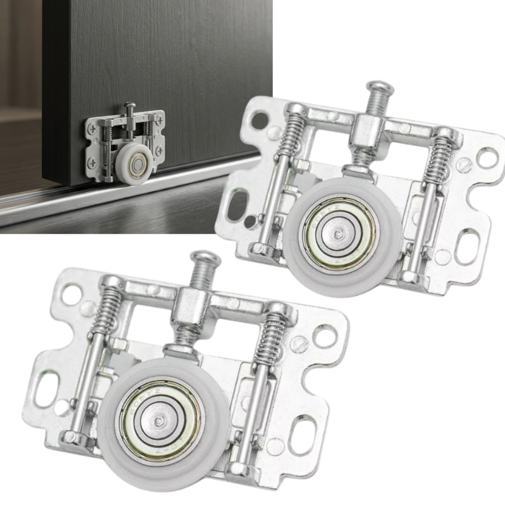 2 Roldanas para porta de correr de armário ou guarda roupa 2 peças 50 kilos em Oferta na Shopee
