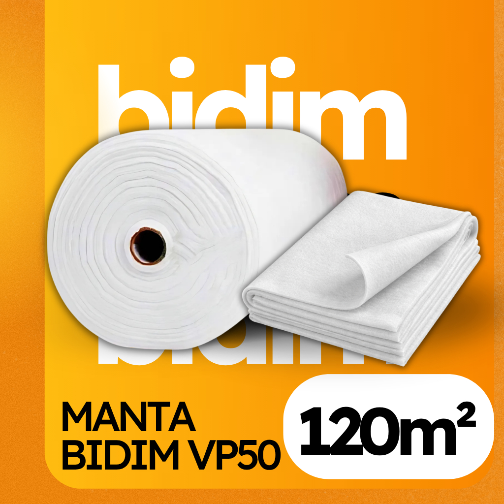 Manta Tipo BIDIM VP50 - 120m² - Manta para Reforço TELHADOS LAJES E CALHAS - REFORÇO CONTRA GOTEIRAS