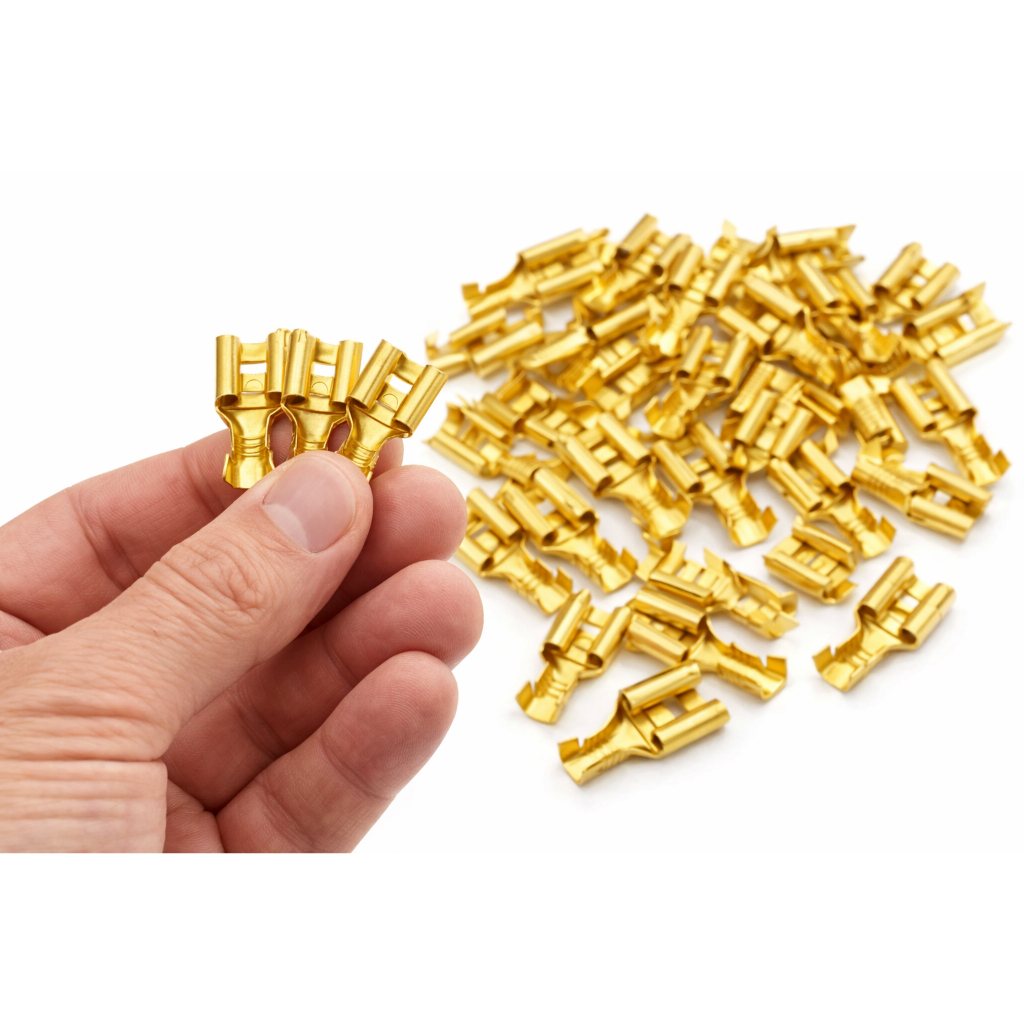 500 Terminal Femea Fio Encaixe Com Trava 6,3mm-promoção