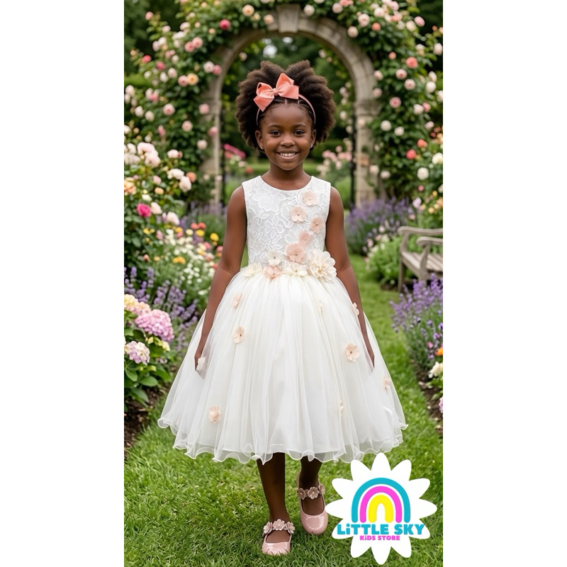 Vestido infantil juvenil-festas, casamento, batizado, florista, formatura-Vila  Flores Off