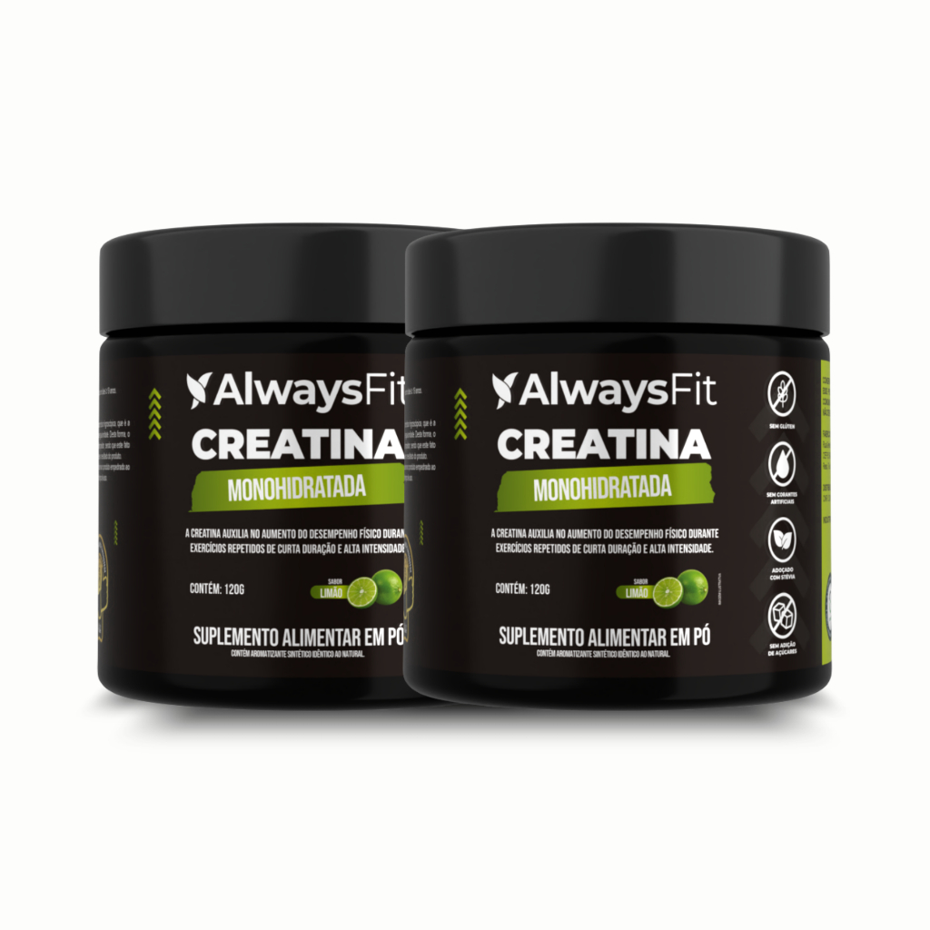 Creatina Sabor Limão Always Fit – Creatina Monohidratada –120g - 2 Unidade