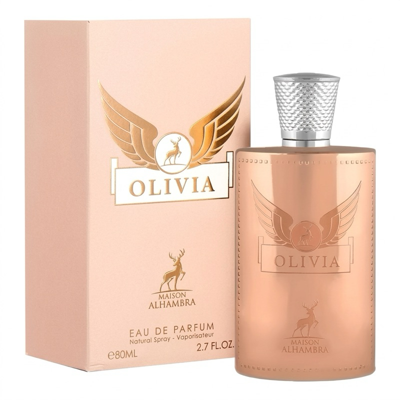 Perfume Árabe Maison Alhambra Olivia Eau de Parfum – Perfume Feminino Floral • 80 mL ORIGINAL