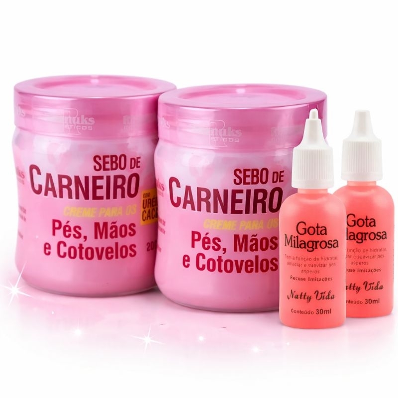 Kit Cebo de Carneiro + Gota Milagrosa | Cuidado Intensivo para Pele e Corpo | Hidratante Natural