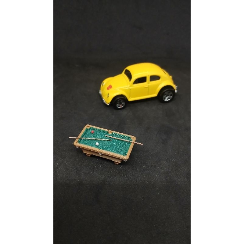 Miniatura de Mesa de Sinuca Bilhar escala para Diorama hotwheels 1/64