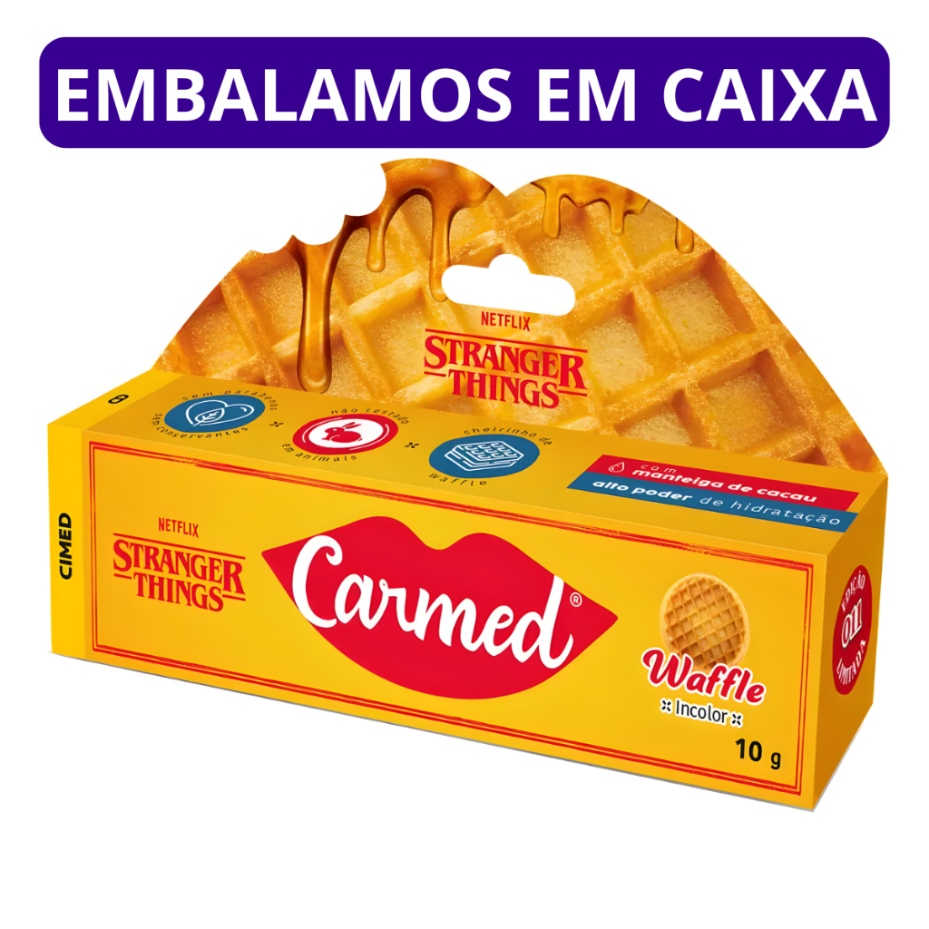 Hidratante Labial Carmed Stranger Things Sabor Waffle Edição Limitada 10g em Oferta na Shopee