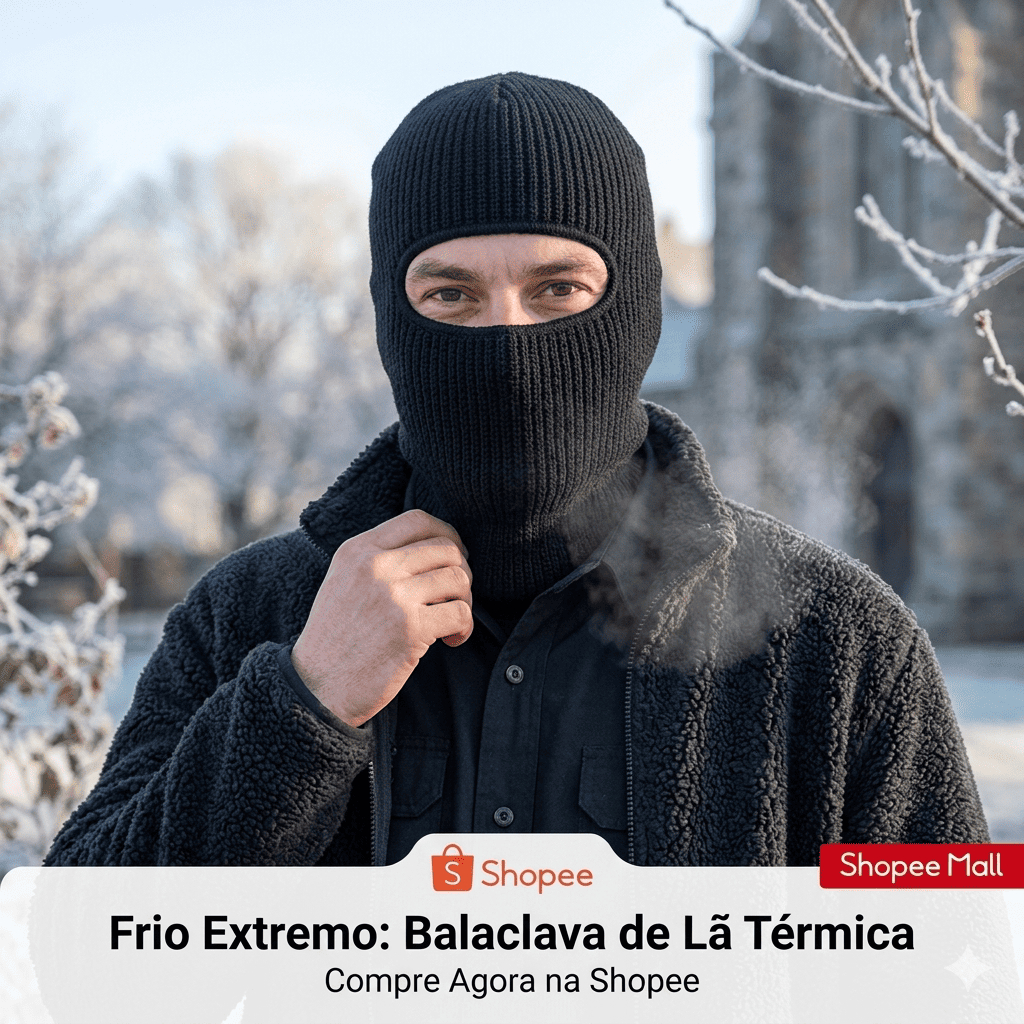 Balaclava de Lã Térmica Unissex – Máscara de Frio, Moto e Esportes de Inverno