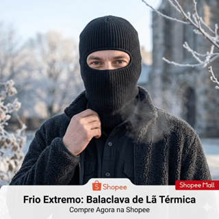 Balaclava de Lã Térmica Unissex – Máscara de Frio, Moto e Esportes de Inverno em Oferta na Shopee