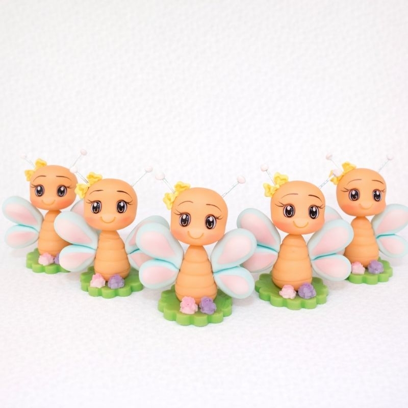 5 Apliques Borboletas em Biscuit lembrancinha aniversario jardim encantado