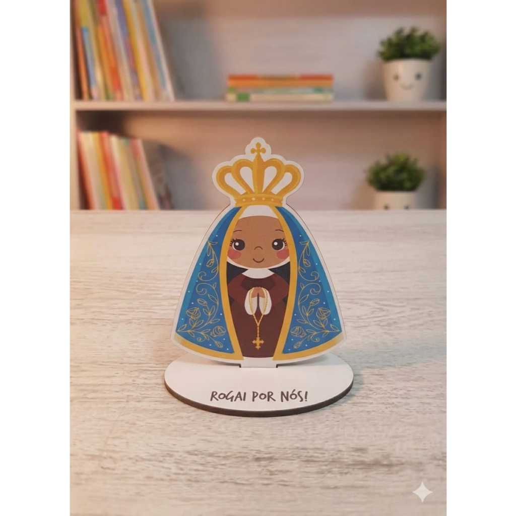 Kit 30, 50 ou 100 Unidades Nossa Senhora Aparecida - Lembrancinha Católica em MDF