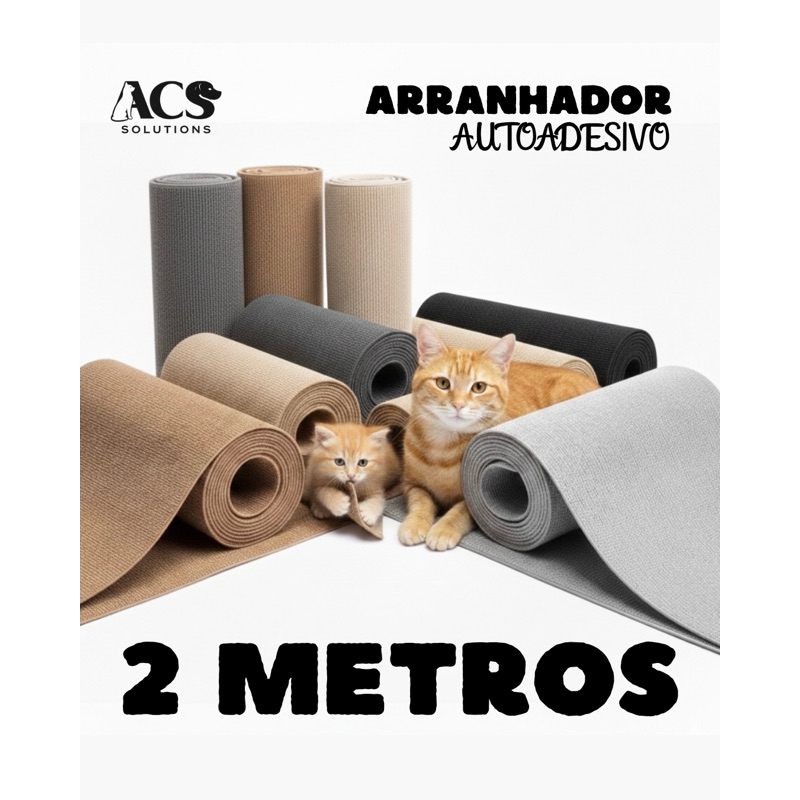Arranhador Adesivo para Gatos 200x50 cm – Carpete Premium para Sofá, Móveis, Parede