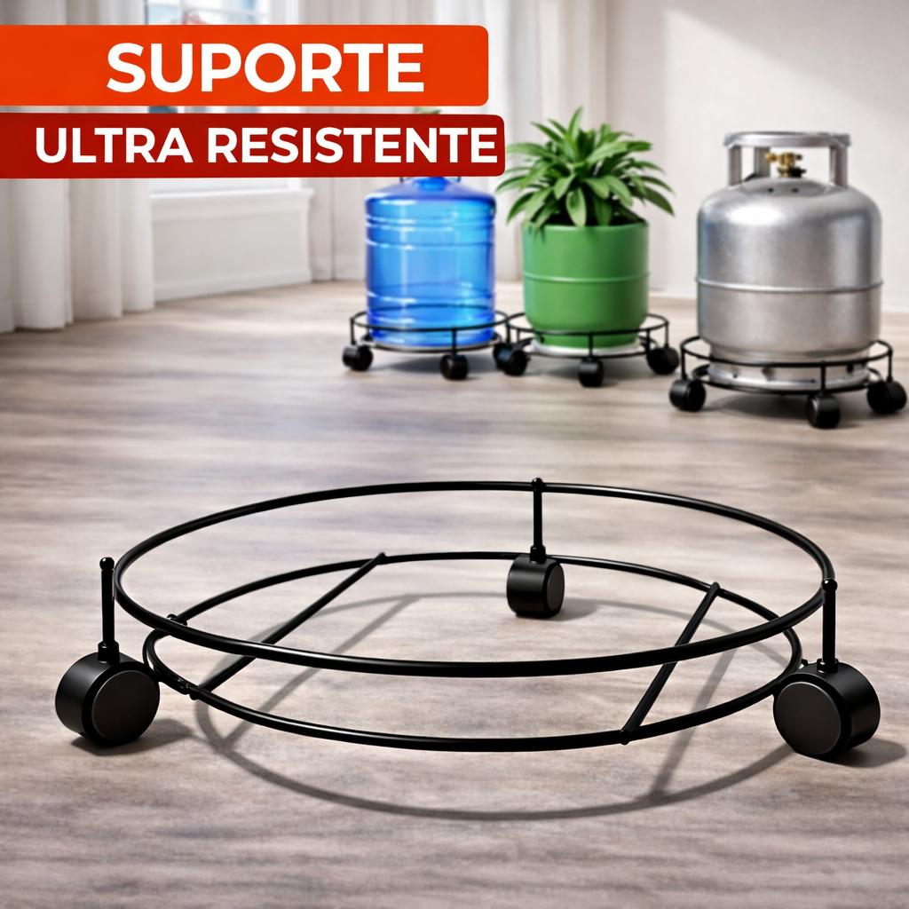 Suporte Botijão de Gás com rodinhas reforçado de ferro Bujão Carrinho Vasos Plantas Galão de agua Aço em Oferta na Shopee