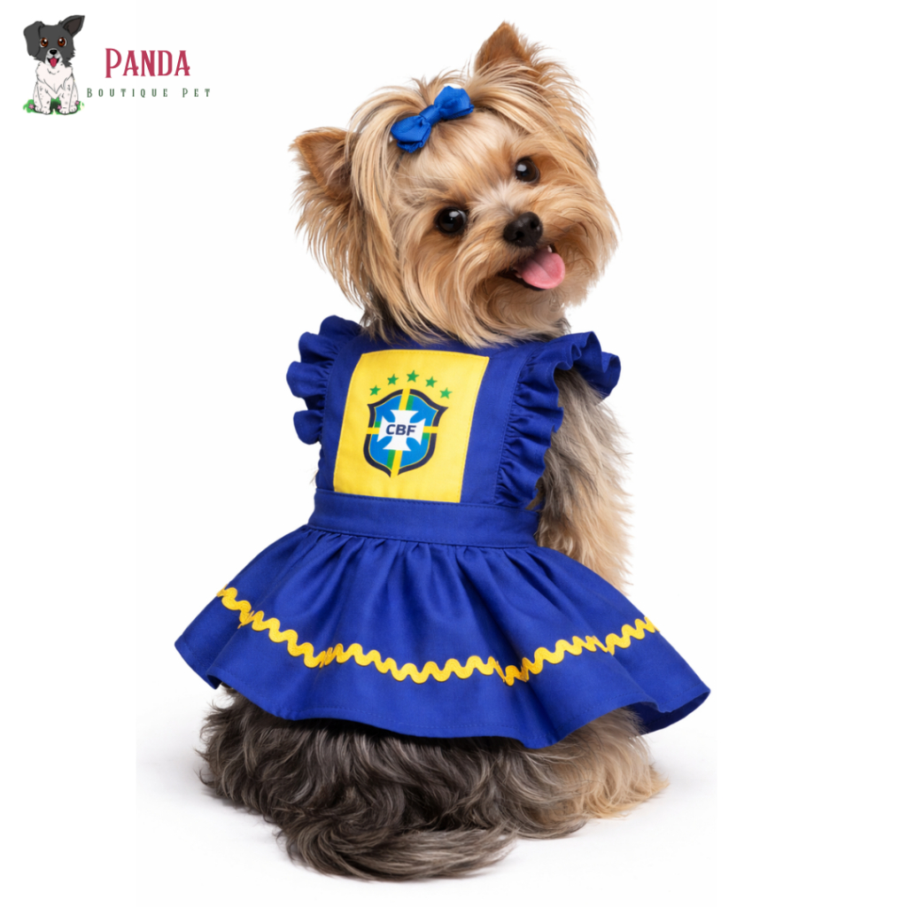 Vestido Pet Copa do mundo 2026 para cachorro e gato