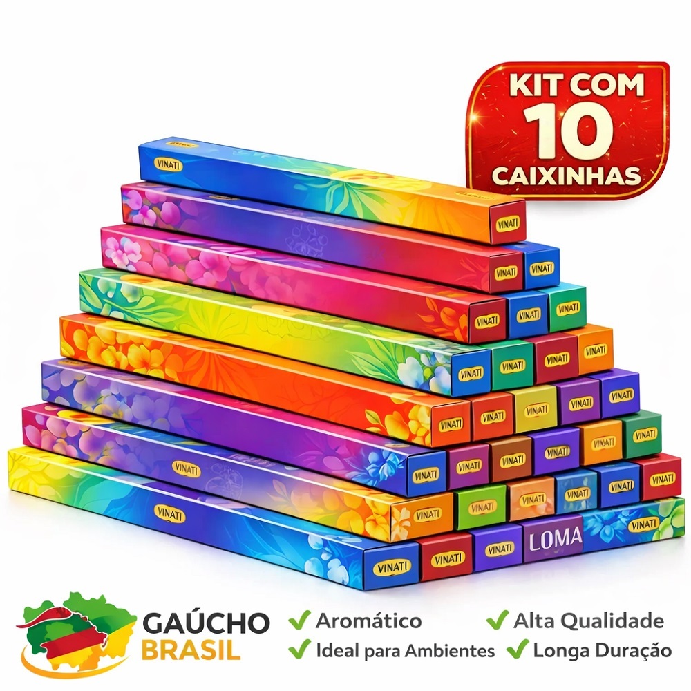 Imagem Kit 10 incenso Indiano Várias Fragrâncias 70 Varetas Sortido