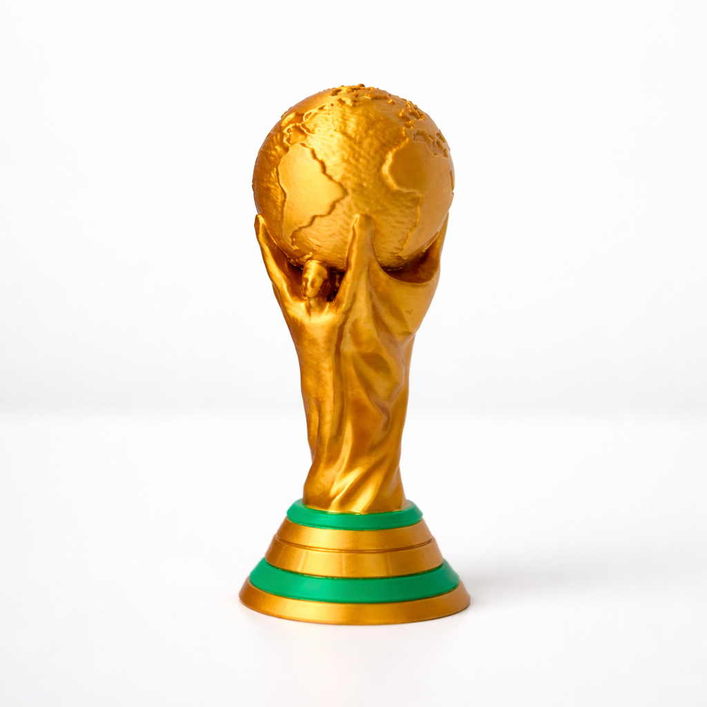 Replica Mini Taça Copa do Mundo Fifa 2026 10cm - Decoração Futebol Presente 3D