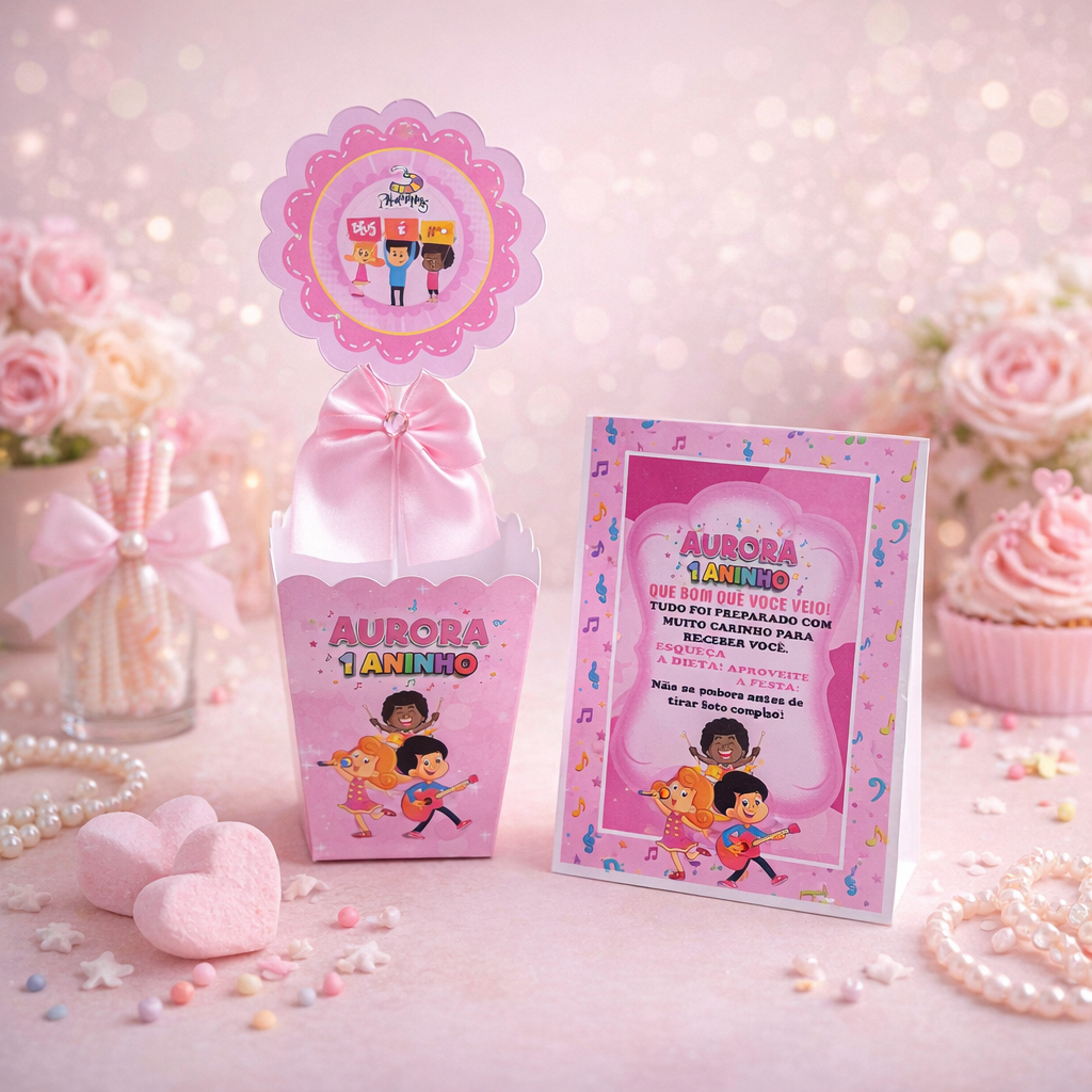 PEGUE E MONTE Centro de Mesa Personalizado 3 PALAVRINHAS + Cartão de Agradecimento ou QUALQUER TEMA Mimos Lembrancinhas