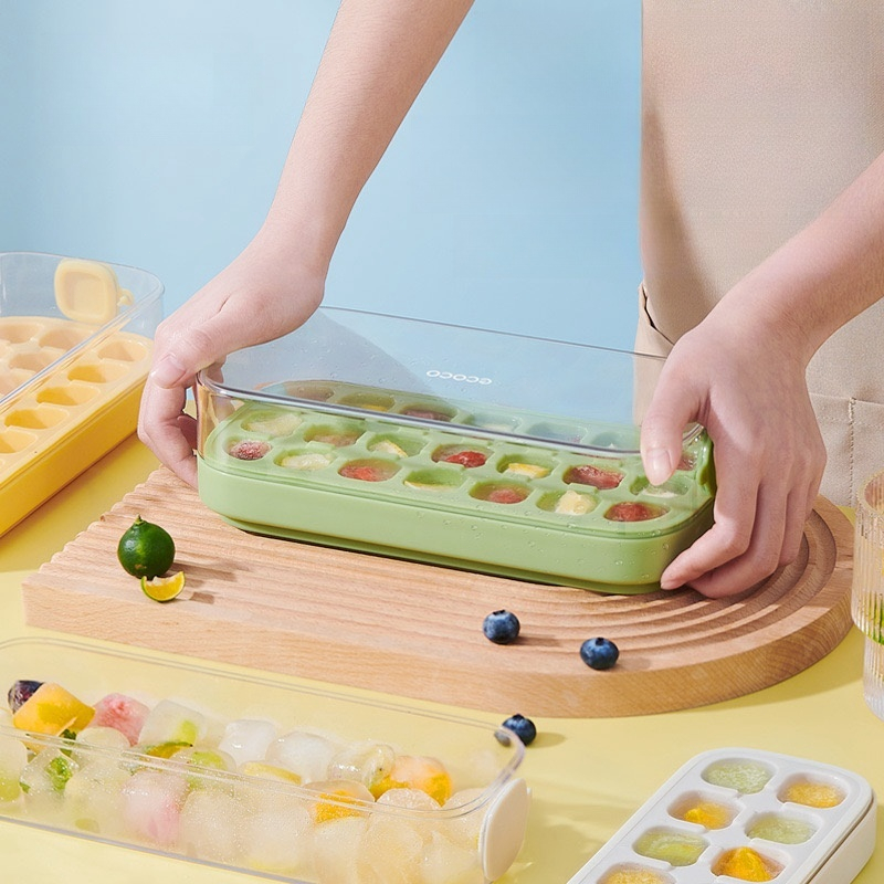 Forma de Gelo Silicone 21 Cavidades Flexível Sem BPA Pressão Rápida -U10 — imagem 2 de 2