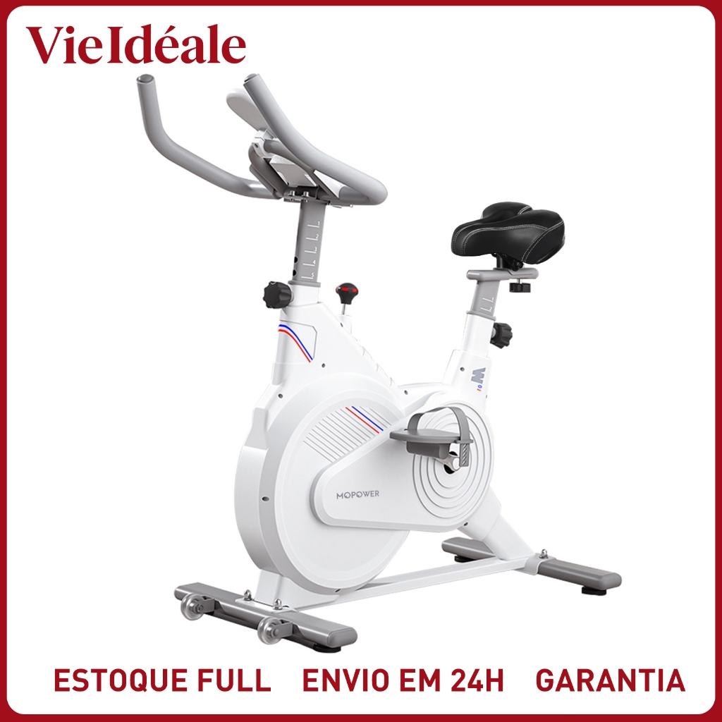 Bicicleta Ergométrica de Spinning Silenciosa - Para Academia em Casa, Suporta 150kg e 12x Sem Juros