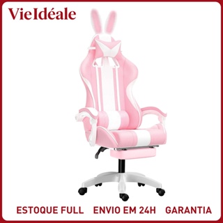 Cadeira Gamer Reclinável Ergonômica Base Giratória Cadeira Gamer Reclinável Ergonômica Base Giratória cor ：Rosa em Oferta na Shopee