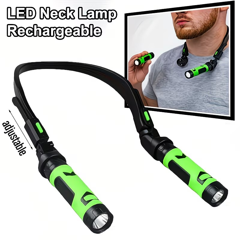 Lanterna Flexível Pescoço Lâmpada Luz Leitura USB Recarregável