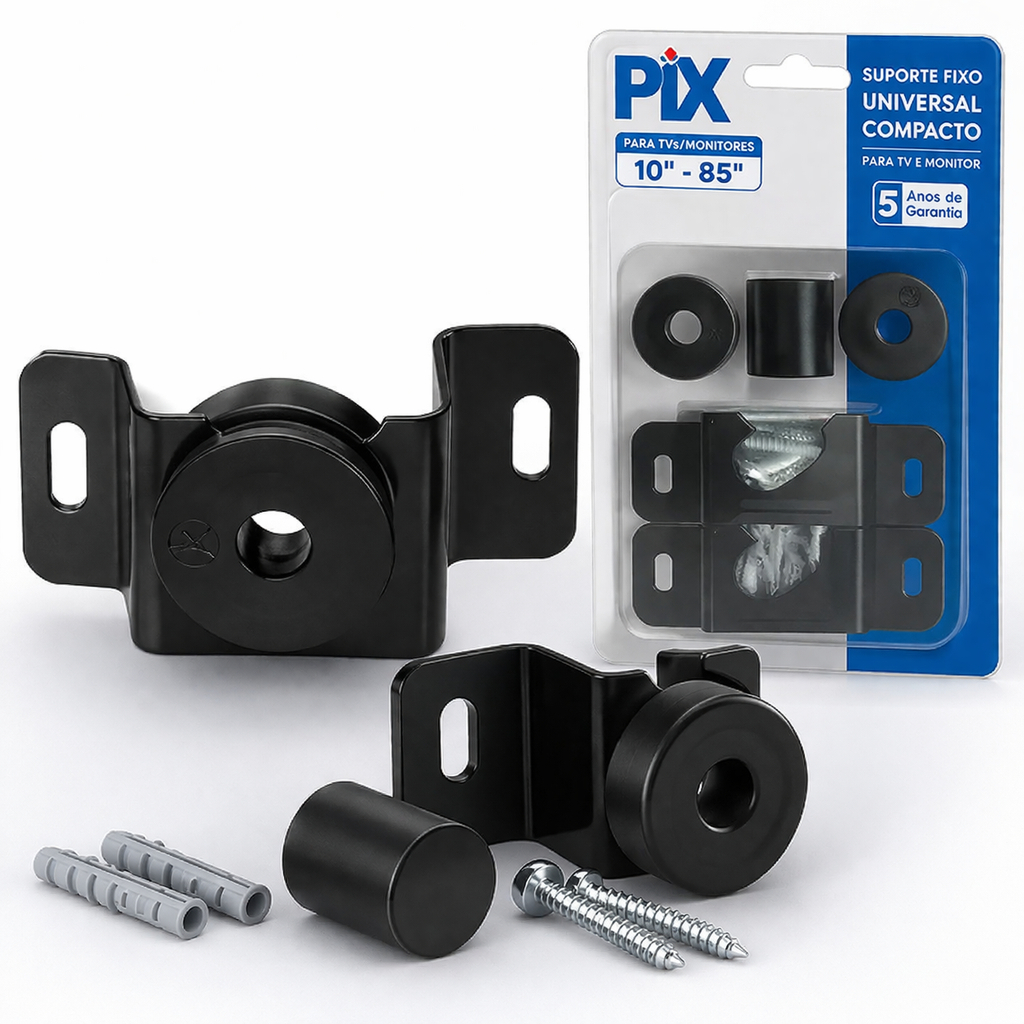 Suporte Fixo Universal para TV e Monitor 10 a 100 Polegadas Aço 80kg
