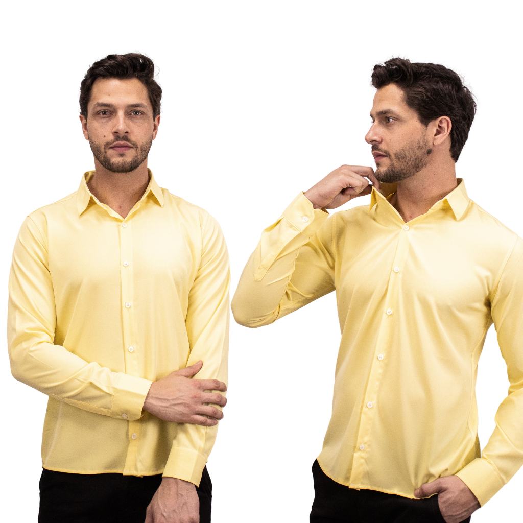 Camisa Social Masculina Microfibra Camisa Social Masculina Slim Microfibra Camisa Social Masculina Slim Fit Pronta Entre