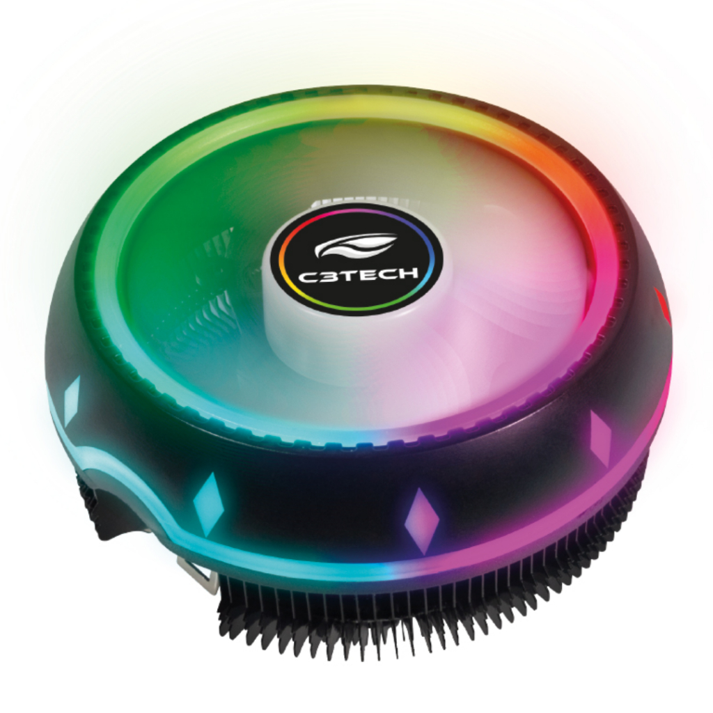 Air Cooler Box Cpu Fan LED RGB Rainbow para Intel 775 115x 1366 e Amd Fm1 Fm2 Am2 Am3 Am4