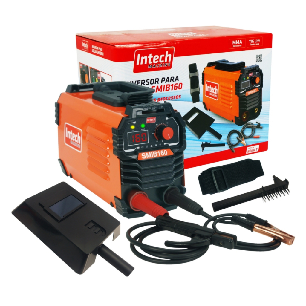 Inversor Máquina para solda MMA e TIG Lift Bivolt SMIB160 Intech Machine
