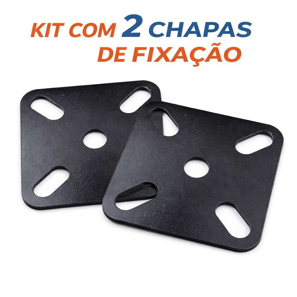 Chapa 5 Furos Fixação Eixo Mola Suspensão Carretinha Reboque