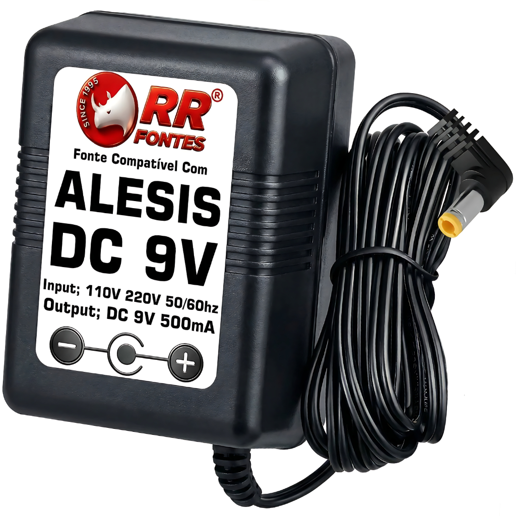 Fonte 9v Para Bateria Eletronica Alesis Drum Turbo Samplepad4 Dm7x Session DM10 MKII Pro Kit DM10 Alesis Nitro
