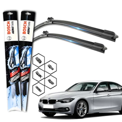 Par de Palhetas para Limpador de Parabrisa Dianteiro Bmw 320i Série 3 2013 2014 2015 2016 2017/2019