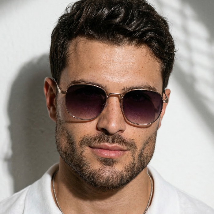 Oculos de Sol Redondo Premium Rose Degradê Classico Elegante Tendencia uv400 Masculino Feminino