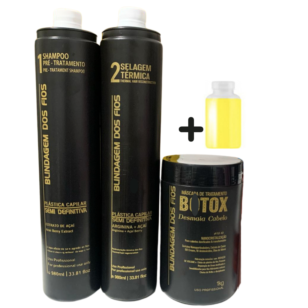 Kit blindagem semi definitiva plástica dos fios 3x1000ml