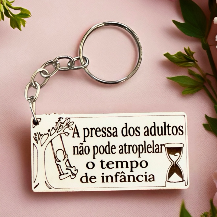 Kit Chaveiro PRESSA DOS ADULTOS, para escola, psicologia, professor, decoração, festa