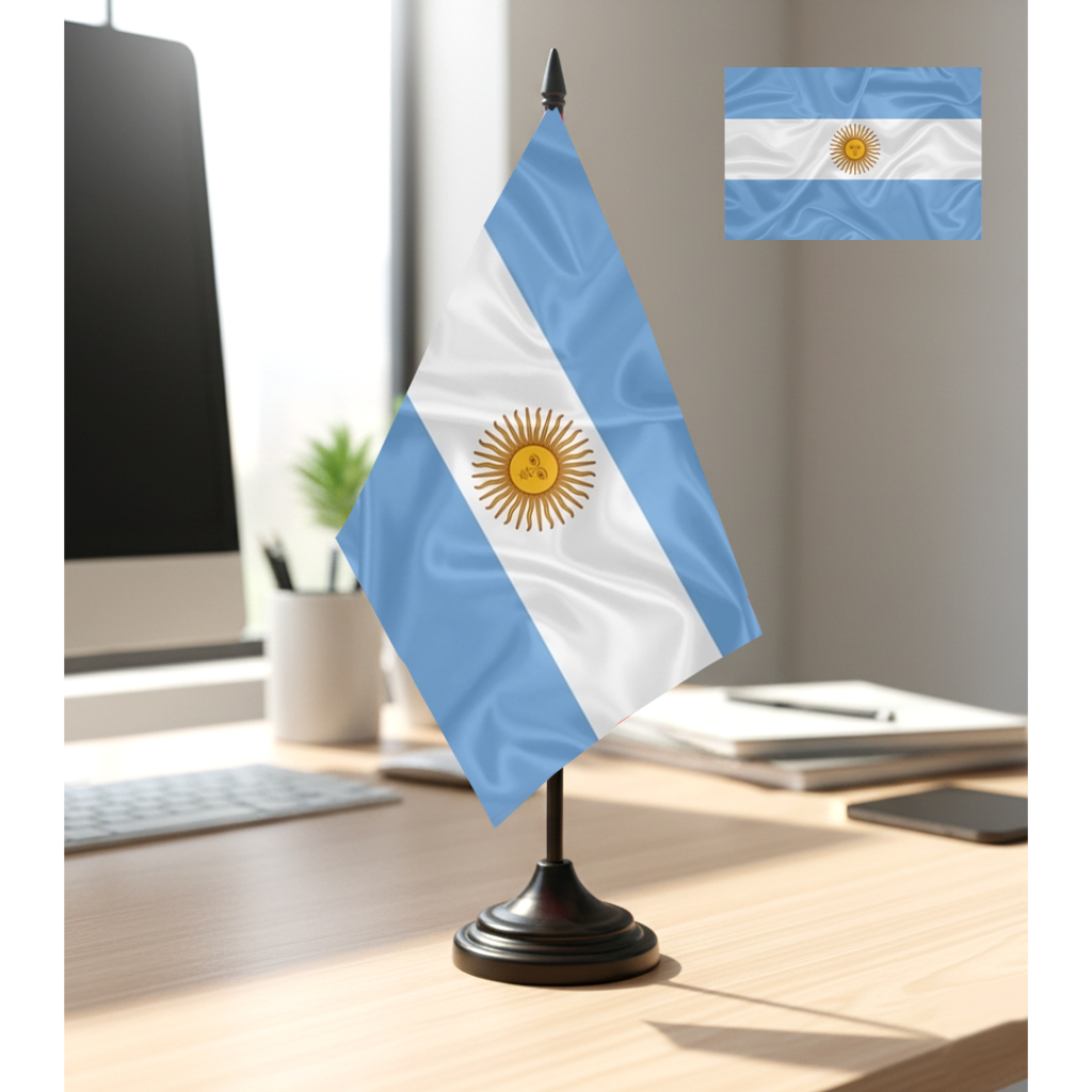 Bandeira de mesa Países América do Sul - Brasil Argentina Bolivia Chile Equador Paraguai Uruguai Venezuela coleção top