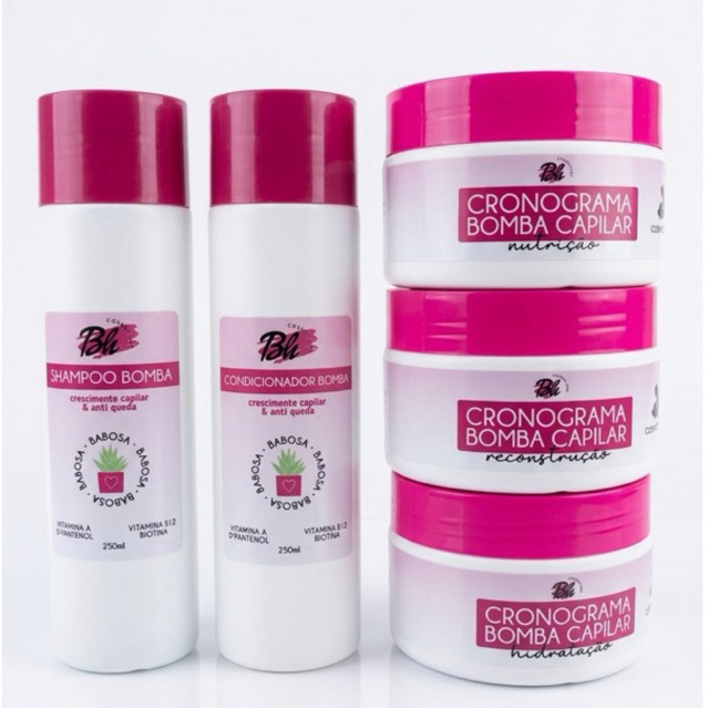 Shampoo e Condicionador + Cronograma Bomba Capilar