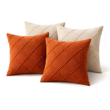 Kit com 4 capas de almofada suede, 40x40 cm