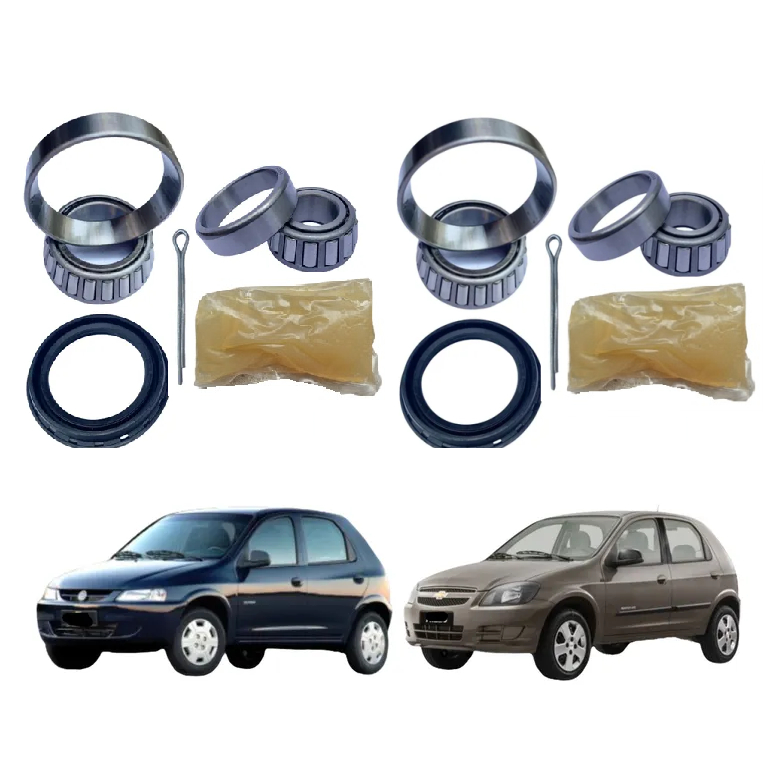 Par Kit Rolamento Roda Traseiro Corsa 1994 a 2004