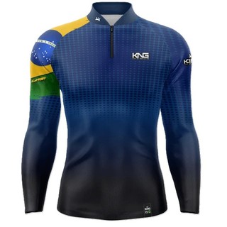 Camiseta Camisa Blusa Pesca Praia Agro Brasil Patriota Unissex com Proteção Solar Uv50+ King Brasil