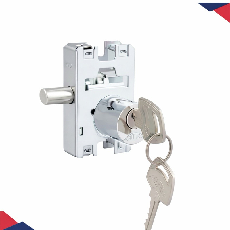 Miolo Arouca 1520 Cromado Porta Vidro Pivotante | Cilindro Redondo + 2 Chaves