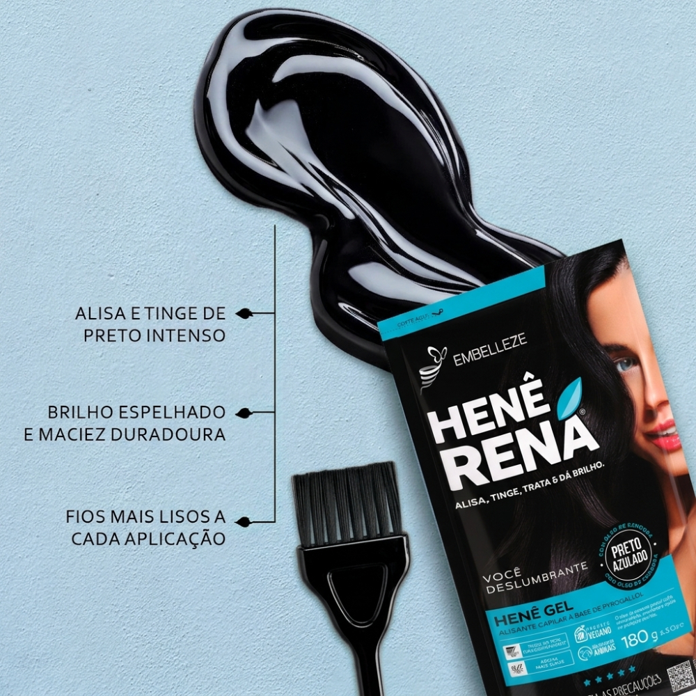 Alisante Embelleze Henê Rená Preto Azulado 180g · foto 2