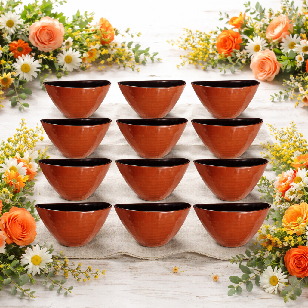 Kit Vasos Plantas Enfeite 12 Peças Rattan Vaso Meia Lua em Oferta na Shopee