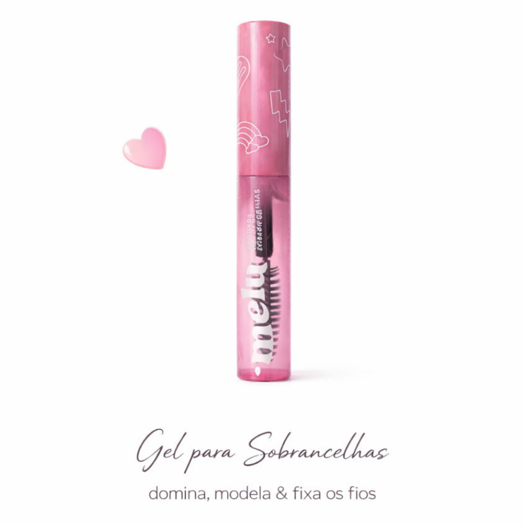 Gel para Sobrancelhas Melu Ruby Rose Fixador Brow Gel Efeito Natural Longa Duração