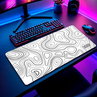 Mouse Pad Gamer Traxen Vários Tamanhos Abstrato Base Emborracha + Porta Copo