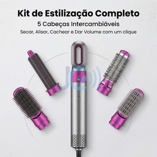 Airwrap Styler 5 em 1  secador de cabelo escova de ar quente modelador alisador de cabelo…