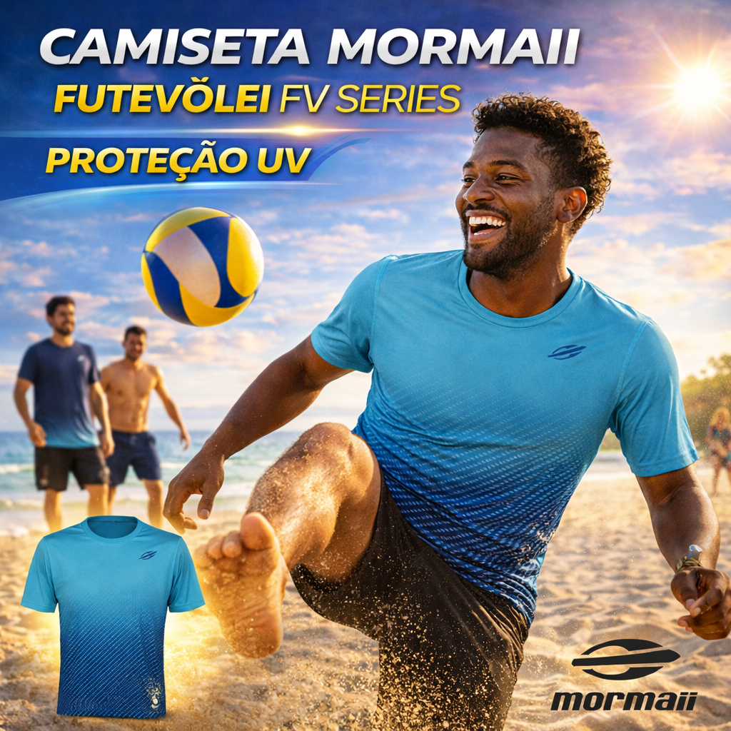 Camiseta Mormaii Futevôlei Sublimada Masculina Proteção UV50