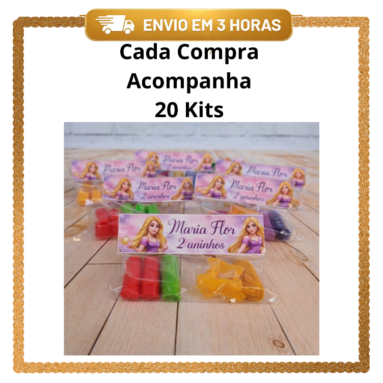 Kit 20 Mini Massinha Personalizado + Moldes-Qualquer Tema Infantil festas Lembrancinha Aniversário