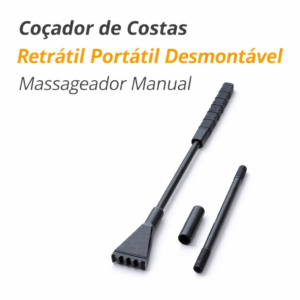 Coçador de Costas Retrátil Portátil Desmontável Massageador Manual