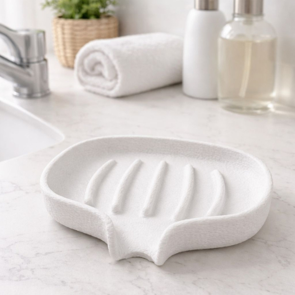 Saboneteira Textura Aveludada com Drenagem | Design Minimalista e Moderno | Banheiro Evita Acúmulo Drenagem Automática em Oferta na Shopee
