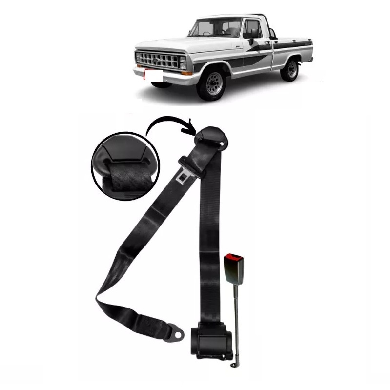 CINTO SEGURANÇA COMPLETO RETRÁTIL FORD F1000 F250 D20 D10 LADO DIREITO PASSAGEIRO