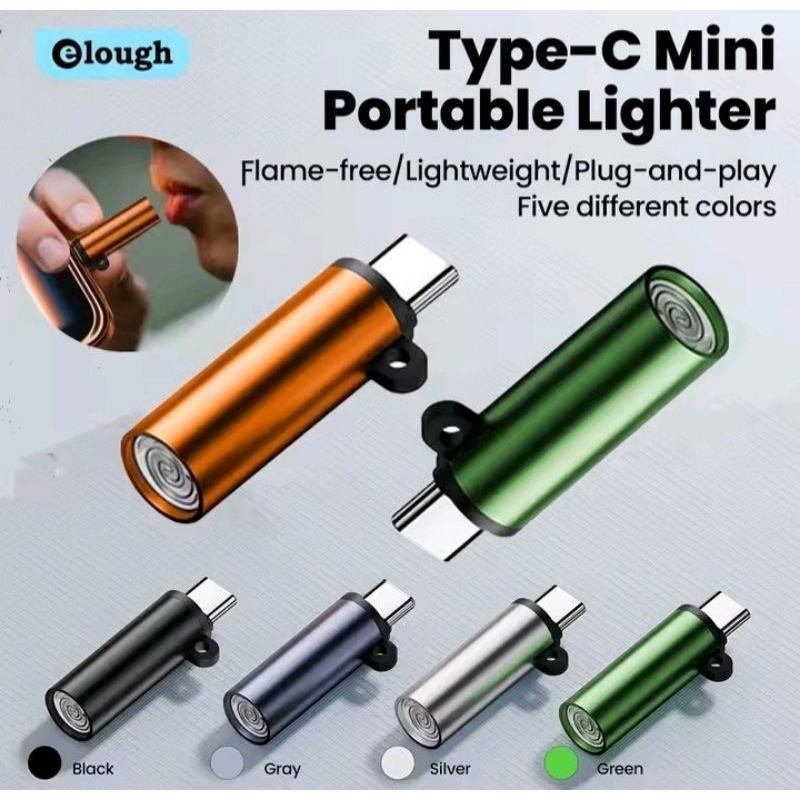 Isqueiro Elétrico Tipo-C — Sem Gás, Sem Chama, Super Prático - Mini Isqueiro